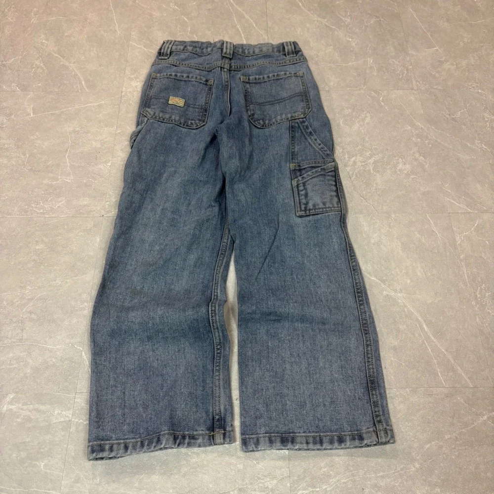 Old Navy Kids Painter's Pants Reissue Blue Denim Carpenter Utility Jeans Size 10